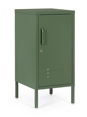 Comodino verde 40x35x76h in acciaio