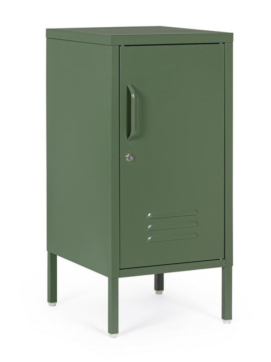 Comodino verde 40x35x76h in acciaio