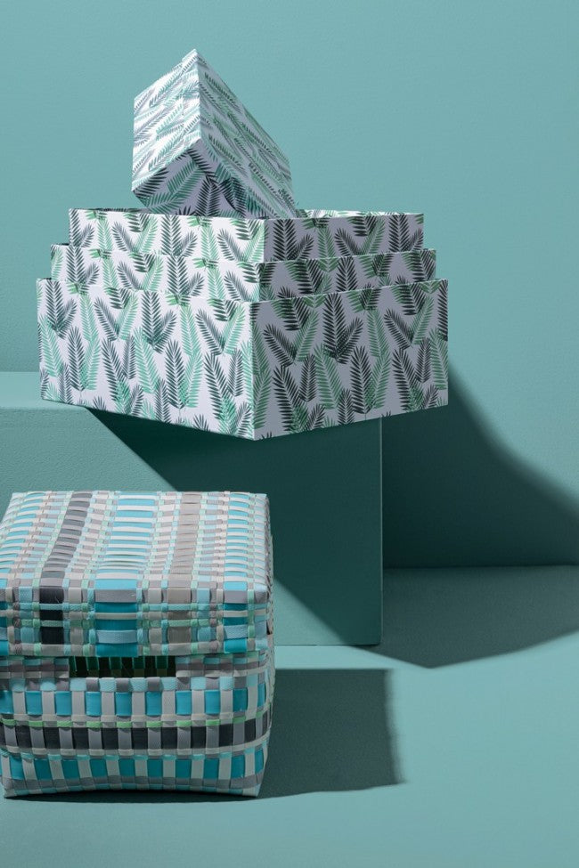 2x Scatola rettangolare 31x41x25h e 28x36x22h in plastica