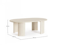 Tavolino ovale in legno 130x80x45