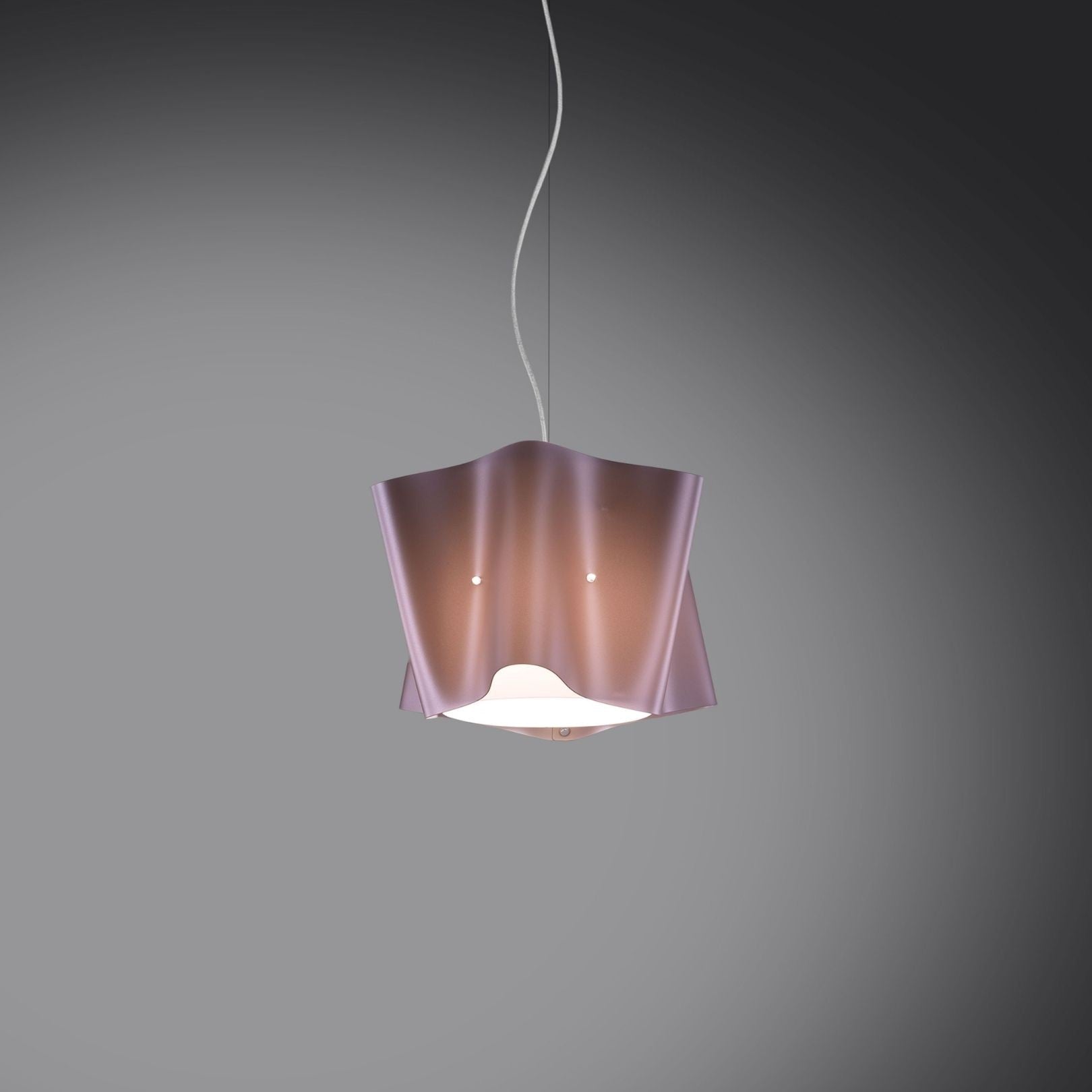 Sospensione Pink Metal in Metallo Cromato Cm. 25 x 25h