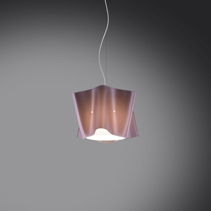 Sospensione Pink Metal in Metallo Cromato Cm. 25 x 25h