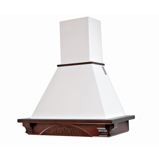 Cappa cucina rustica DOLCE VITA con cornice in legno intarsio cm 90