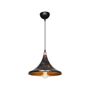 Lampada a sospensione Kalyon metallo nero oro ASZ1650 EFFEZ