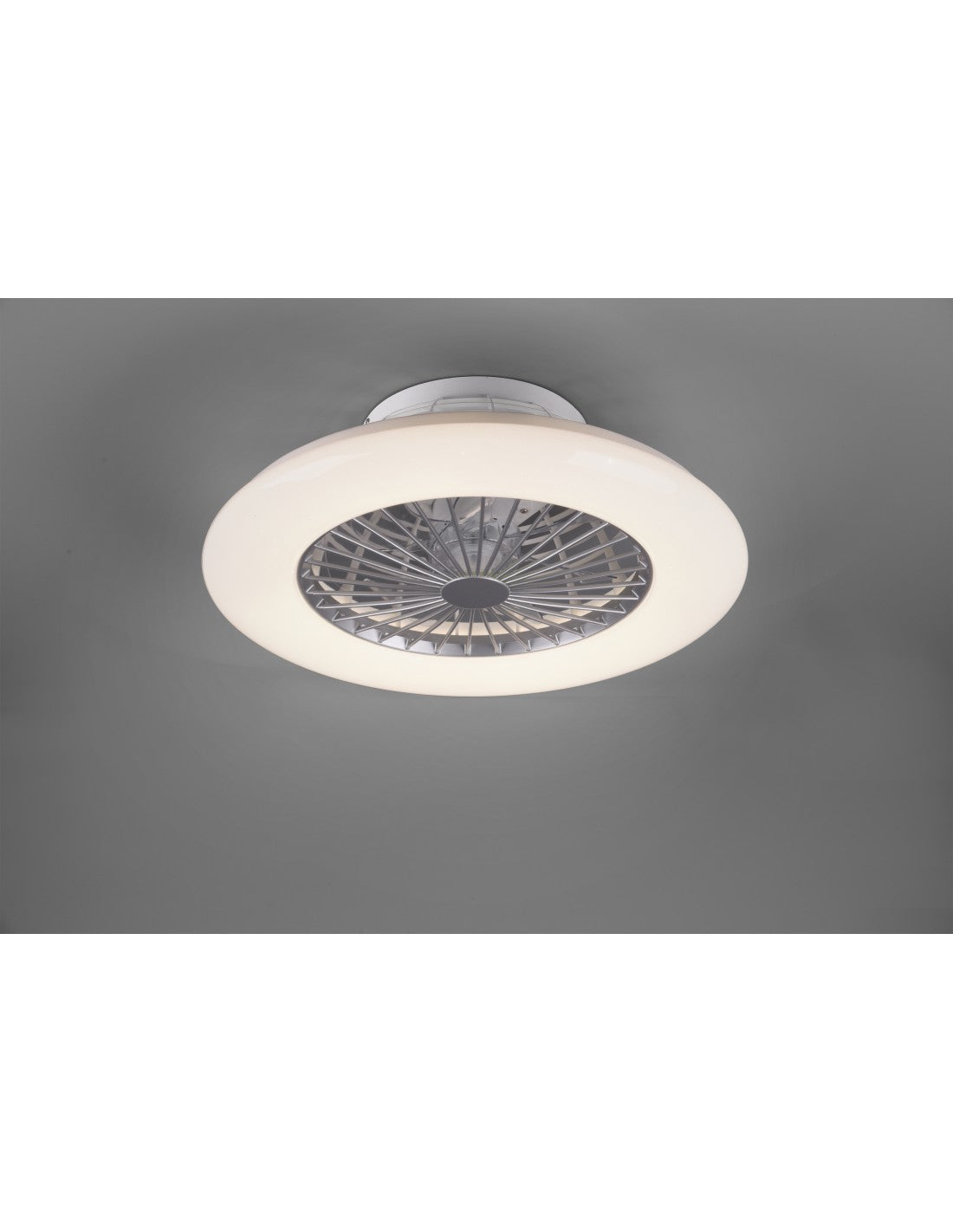 Ventilatore Lampadario Led Dimmerabile Stralsund Alluminio Trio Lighting