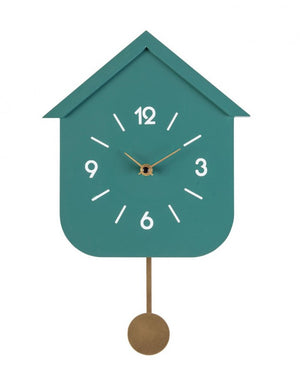 4x Orologio da parete verde 24x5,5x37,5h in legno