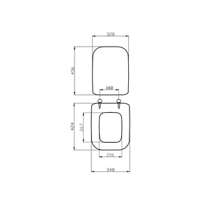 Sedile copri wc ceramica conca bianco