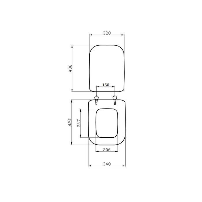 Sedile copri wc ceramica conca bianco