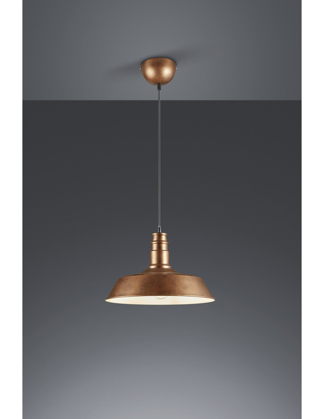 Sospensione Pagoda Will 1xE27 Rame Anticato Ø36 cm Trio Lighting