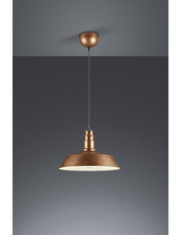 Sospensione Pagoda Will 1xE27 Rame Anticato Ø36 cm Trio Lighting