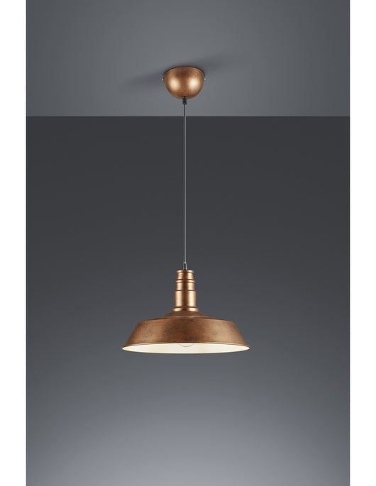 Sospensione Pagoda Will 1xE27 Rame Anticato Ø36 cm Trio Lighting