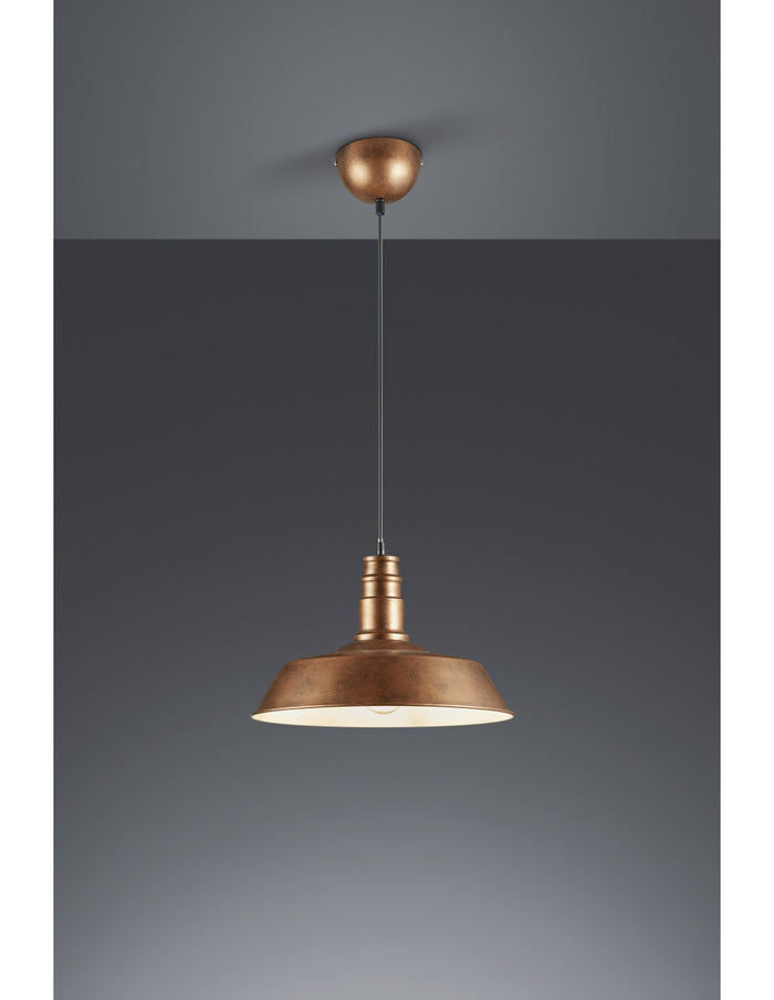 Sospensione Pagoda Will 1xE27 Rame Anticato Ø36 cm Trio Lighting