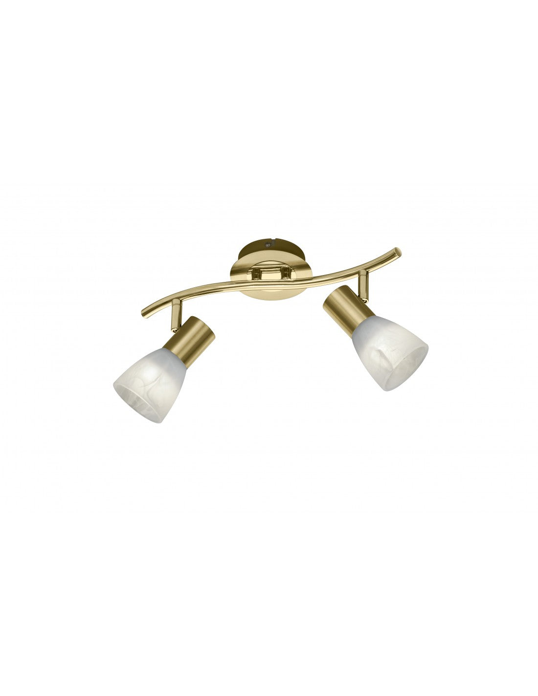 Faretto da Soffitto 2 Spot E14 Orientabili Levisto Ottone Trio Lighting
