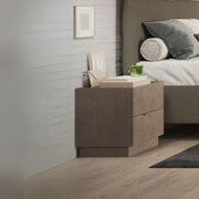 Comodino 50x42x52 cm con 2 cassetti bronzo