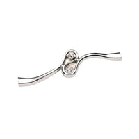 Maniglia cromata per mobile con gioiello Parilti y1345 Finitura cromata, Interasse 192 mm