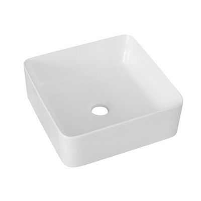 Lavabo da appoggio 34.5 x 34.5 cm, colore bianco