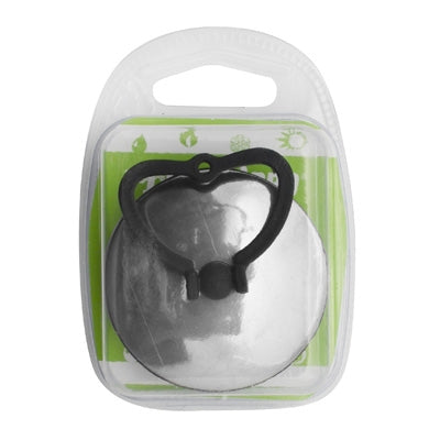 Tappo gomma nero con maniglia e rosetta