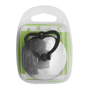 Tappo gomma nero con maniglia e rosetta