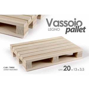 36x Vassoio in legno mini pallet 20 x 13 x 3.5 h