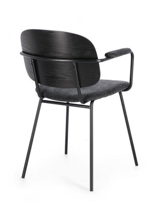 2x Sedia grigia scura 57x60x80 cm