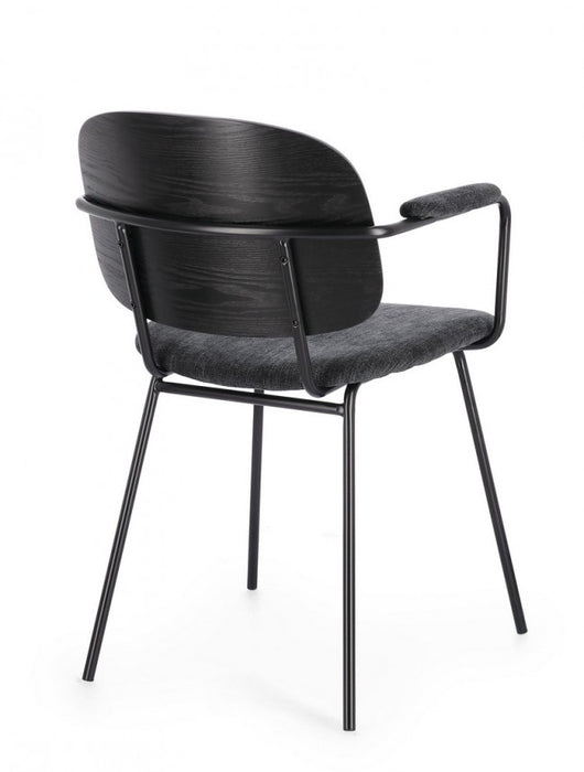 2x Sedia grigia scura 57x60x80 cm