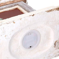 Camino led resina pupazzo di neve bianco cm41x22,5h52