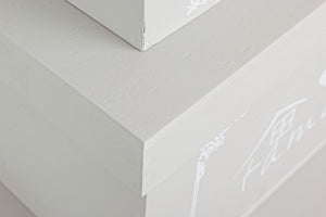 Scatola lovers rett grigio 30x19x16h, 36x25x20h, 42x31x24h