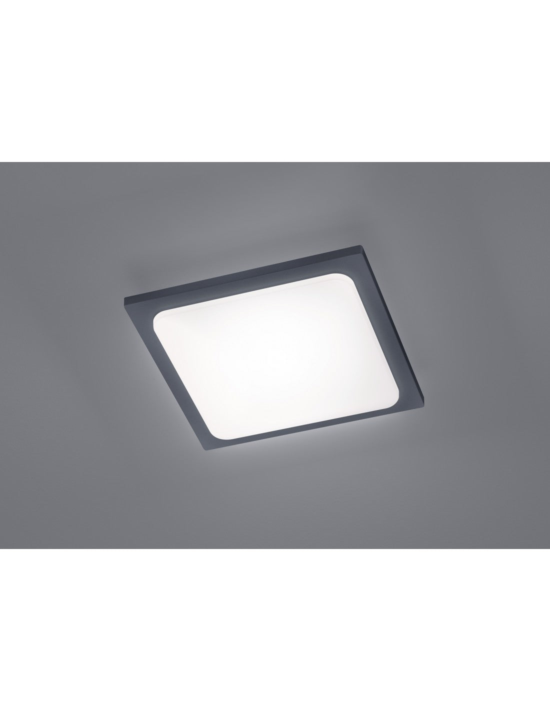 Plafoniera Quadrata Da Esterno Trave Led IP54 Antracite 25x25 cm Trio Lighting