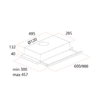 Samet Cappa sottopensile Slim 60 inox 1 motore EFFEZ