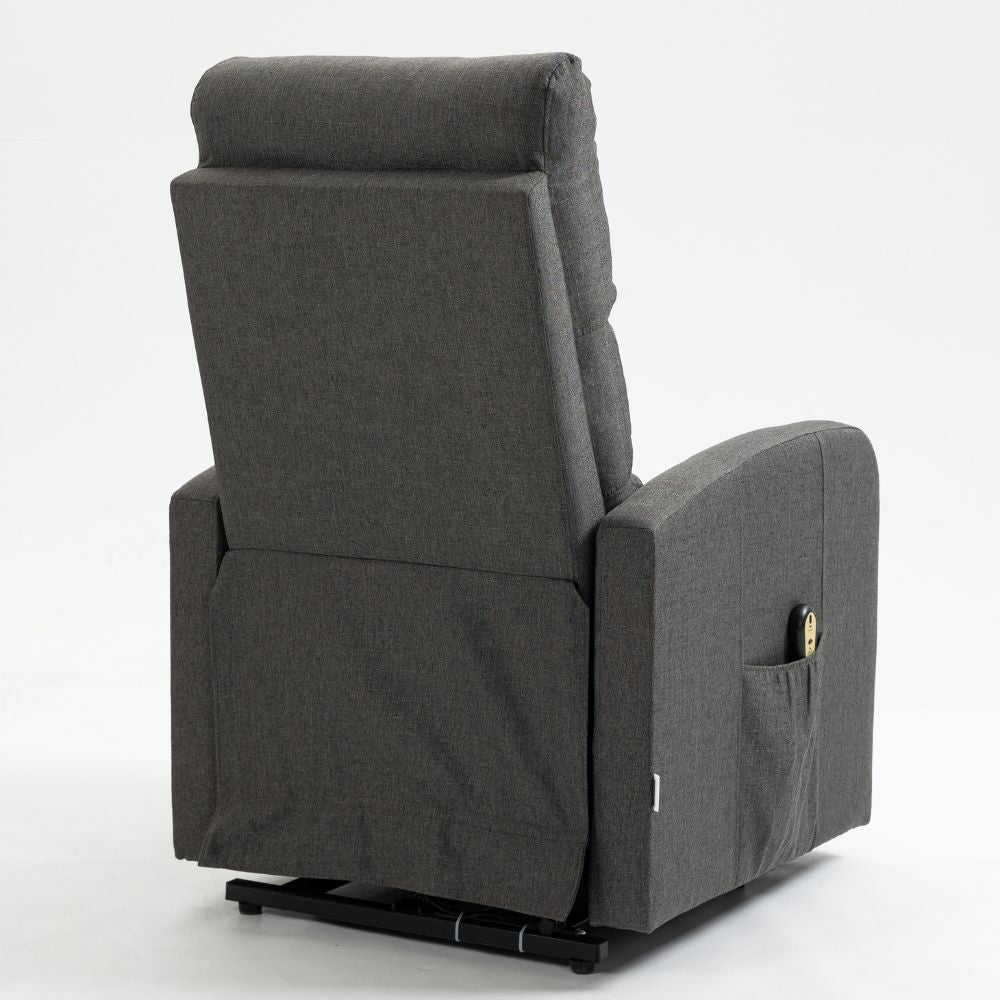 Poltrona alzapersona Lorena un motore in tessuto grigio H111xL71xP89
