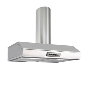 Cappa inox 90x48x15 cm con camino