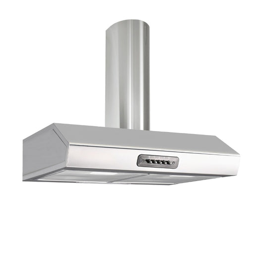 Cappa inox 90x48x15 cm con camino