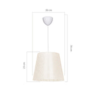 Lampada a sospensione Conic ASZ0778 in tessuto beige EFFEZ