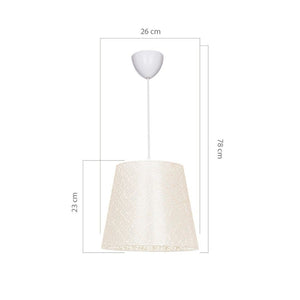 Lampada a sospensione Conic ASZ0778 in tessuto beige EFFEZ