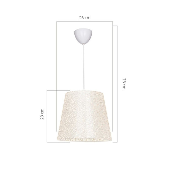 Lampada a sospensione Conic ASZ0778 in tessuto beige EFFEZ