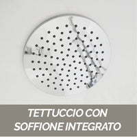 Cabina doccia multifunzione 1 anta scorrevole 1 fissa 80x120 cm