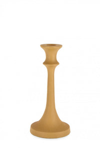 4x Candelabro alabastron D.9x21h ocra metallico