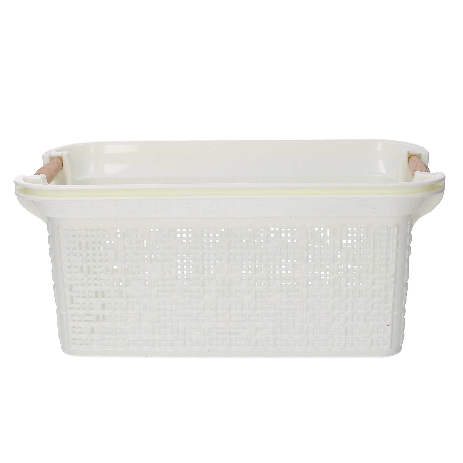 Cassetto plastica bianco rettangolare cm 53x34h24