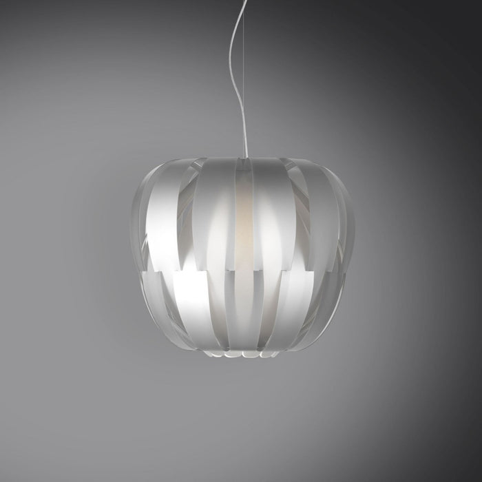 Sospensione 2 Luci Silver in Metallo Cromato Cm. 60 x 54h