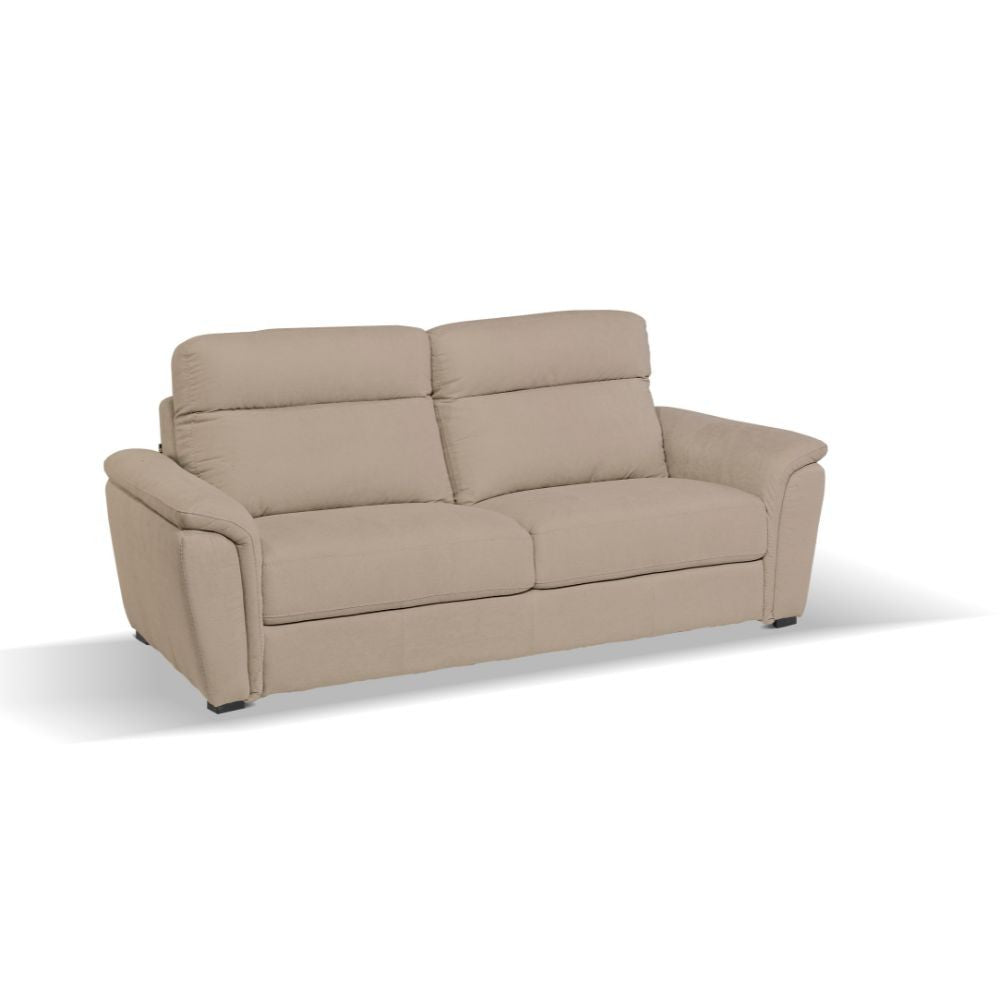 Divano Gonzaga 3 posti fisso con poggiatesta regolabili in 3 posizioni colore caribou H94xL205xP96