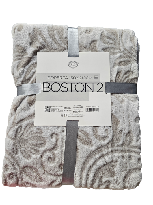 Coperta Matrimoniale Boston - 150 x 210 CM - Lavabile a 30° - 100% Poliestere