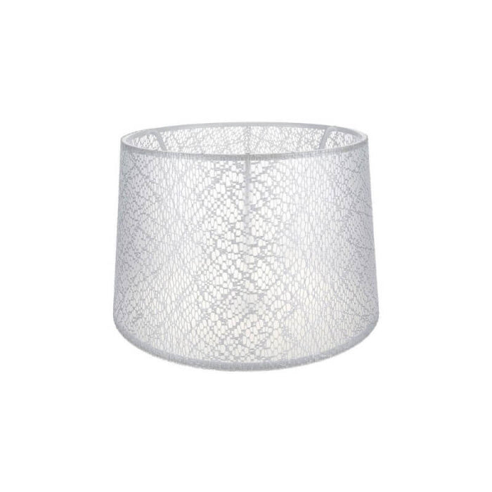 Paralume Deco ASZ1181 tessuto bianco motivo ricamo