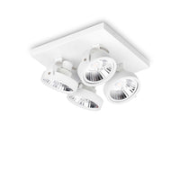 Lampada da soffitto Konig, bianca, L280xH125-165xP280mm