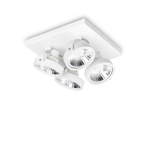 Lampada da soffitto Konig, bianca, L280xH125-165xP280mm