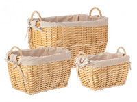 Set di ceste beige 32x28x21h, 41x33x26h, 52x40x32h