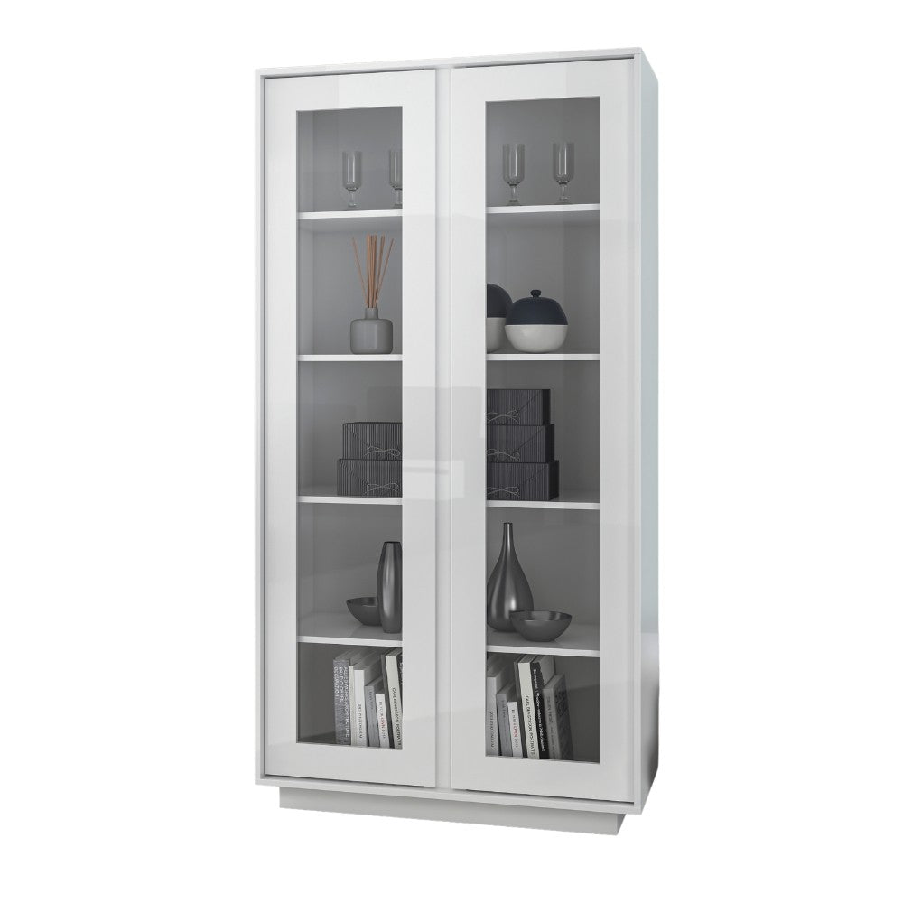 Vetrina ante bianco lucido 92x179x43 cm