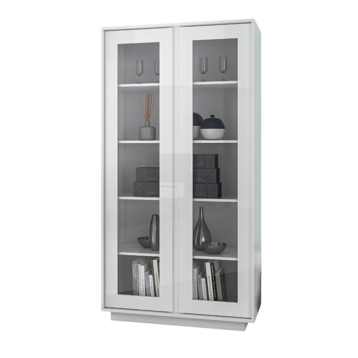 Vetrina ante bianco lucido 92x179x43 cm