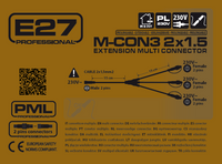 Connettore multiplo 3 uscite 15x15 cm