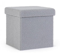 4x Pouf grigio in bouclé 38a x 38b x 38h