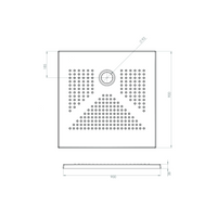 Piatto doccia antiscivolo 90x90 cm 3 cm